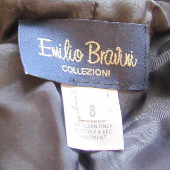 Emilio Bravini Slacks, Black, Rear Button Pockets, Size 8, Made in Canada   E445 - Picture 7 of 7